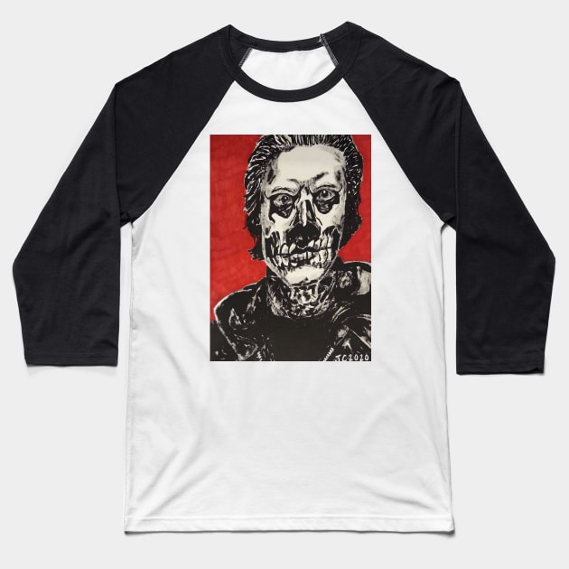 AHS: Murder House - "Count Bodies Like Sheep" Tate Langdon portrait (original) Baseball T-Shirt by StagArtStudios